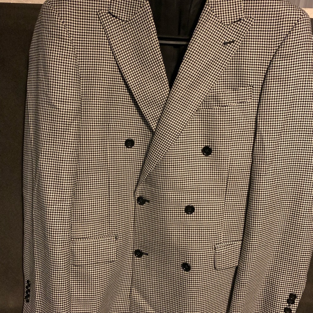 Paul Fredrick black&white houndstooth sport jacket